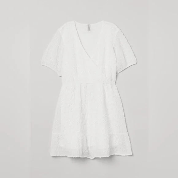 H&M | Dresses | Hm Flared White Dress | Poshmark